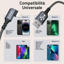 Carica l'immagine nel visualizzatore di Gallery, Cavo iPhone [0.3metri] Certificato MFi Cavo Lightning per iPhone 14 13 12