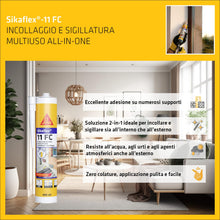 Carica l'immagine nel visualizzatore di Gallery, SIKA - Sigillante adesivo - Sikaflex-11 FC Purform - Bianco - 300ml