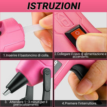 Carica l'immagine nel visualizzatore di Gallery, DEKOPRO Pistola per colla a caldo: mini pistola in silicone fai-da-te da 20 W, pistola per colla a caldo con 30 bastonci