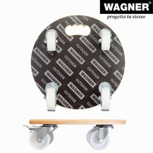 Carica l'immagine nel visualizzatore di Gallery, WAGNER Carrello per piante MAXIGRIP Ø 38 x 11 cm I Portavaso per interni ed esterni I Carrello in legno FSC® con 2 Ruote