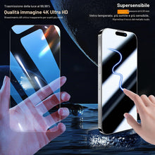 Carica l'immagine nel visualizzatore di Gallery, QHOHQ 3 Pezzi Vetro Temperato per iPhone 15 Pro [6,1 Pollici] e 3 Pezzi Pellicola Fotocamera, Pellicola Prottetiva Anti 