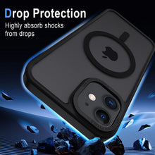 Carica l'immagine nel visualizzatore di Gallery, XTCASE Cover Magnetica per iPhone 12 / 12 Pro Traslucida Opaca, Nero