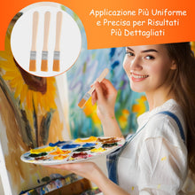 Carica l'immagine nel visualizzatore di Gallery, 40 Pezzi Set di Pennelli Piccoli, 13.5cm Pennelli Piatti Set, Pennelli per Pittura con Manico in Legno per Colori, Arte,