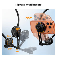 Carica l'immagine nel visualizzatore di Gallery, K&amp;F CONCEPT Porta Telefono Collo 2 in 1 Magnetico+Clip, POV/VLOG Supporto