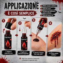 Carica l'immagine nel visualizzatore di Gallery, Sangue Finto Lavabile Trucchi Halloween Viso Make up Kit