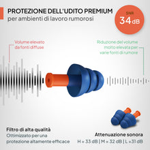 Carica l'immagine nel visualizzatore di Gallery, Senner ® WorkPro Strong | Tappi per lavorare - Ideali per fonti di rumore elevato - Protezione uditiva sul lavoro e a ca