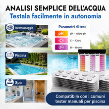Carica l'immagine nel visualizzatore di Gallery, Pastiglie di ricambio per tester piscina 100 pezzi | 50x DPD1 cloro libero/bromo + 50x Phenol Red pH | Pastiglie Rapid p