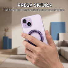 Carica l'immagine nel visualizzatore di Gallery, Anello Magnetico Cellulare in Metallo, Supporto Telefono, Ring Stand 360 Gradi, Design Sottile, per iPhone 17 e Android,