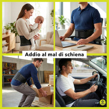 Carica l'immagine nel visualizzatore di Gallery, FLAVA&amp;CO Fascia Lombare Supporto Schiena Uomo e Donna, Cintura Elastica Regolabile con 4 Stecche Estraibili e Lavabile, 