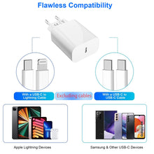 Carica l'immagine nel visualizzatore di Gallery, Adattatore USB C da 20 W, caricatore USB C per iPhone 16/16Pro/16Pro Max/16Plus/15Pro/15Pro Max/15Plus/15/14/13/12/11 SE
