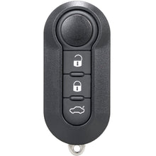 Carica l'immagine nel visualizzatore di Gallery, Custodia per chiave auto con 3 pulsanti bianchi adatto per modelli Fiat Grande Punto, Fiat 500, Panda, Punto, Bravo, Sti