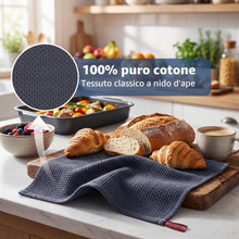 Carica l'immagine nel visualizzatore di Gallery, Carehabi Strofinacci Cucina Cotone 6 Pezzi 30x30cm Strofinacci Cucina Super Assorbenti Canovacci Cucina Cotone Riutilizz