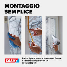 Carica l'immagine nel visualizzatore di Gallery, Tesa Moll Thermo Cover Window Pellicola Isolante per Finestre - Isolante Termico Trasparente per le Finestre - Include N