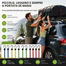 Carica l'immagine nel visualizzatore di Gallery, 10 espansori e tendicinghi, corde in gomma con ganci per il fissaggio, diverse lunghezze, per moto, mobili, auto, bicicl
