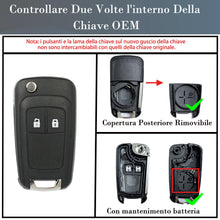 Carica l'immagine nel visualizzatore di Gallery, SUPALAND Guscio Chiave di Ricambio a 2 Tasti Per Telecomando Auto Con Lama Compatibile Con Opel Astra Adam Insignia Mokk