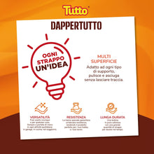 Carica l'immagine nel visualizzatore di Gallery, Tutto Nuova Bobina Dappertutto 400 Strappi 2 Veli, 1 Pezzo, Carta Multiuso Super Assorbente, 100% Made in Italy