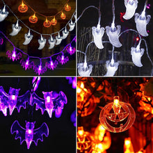 Carica l'immagine nel visualizzatore di Gallery, Wishstar Halloween Luci Stringa, 300cm 20LED Zucca Fantasma Pipistrello Catena Luminosa, luci halloween a batteria, hall
