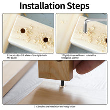 Carica l'immagine nel visualizzatore di Gallery, 77 Pz Inserti Filettati per Legno, M6 M8 M10 Rivetti Filettati, Bussole Boccole Filettate per Legno, Dado Hardware, Viti