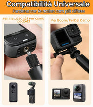 Carica l'immagine nel visualizzatore di Gallery, 120cm Invisible Selfie Stick Alluminio, Bastone Allungabile Autodifesa per Insta360,per GoPro,DJI, Action Camera,Bastone