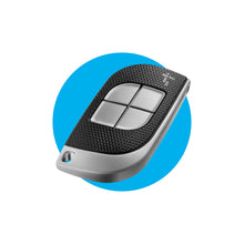 Carica l'immagine nel visualizzatore di Gallery, CAME Telecomando TTS dal design elegante quadricanale nero e grigio 4 pulsanti a codice fisso a 433,92 MHz con funzione 