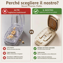 Carica l'immagine nel visualizzatore di Gallery, Taglia Pastiglie, Taglia Pillole, Tagliapillole Precisione in 2 e 4, Beige