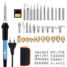 Carica l'immagine nel visualizzatore di Gallery, Kit Pirografia Legno 36 Pezzi,60W Portatile Kit Saldatore WesKimed,Temperatura Regolabile180° C a 480° C,Pelle/UtensiliE