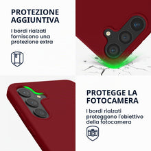 Carica l'immagine nel visualizzatore di Gallery, kwmobile Cover per Samsung Galaxy S25 Custodia - Back Case per Smartphone in Silicone TPU - Protezione Gommata - rosso r