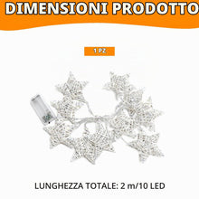 Carica l'immagine nel visualizzatore di Gallery, Stringa Di Rattan Stella,Catena Luminosa Decorativa in Rattan,LED Catena Luminosa,Luci Esterno Natale,per Natale Matrimo