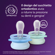 Carica l'immagine nel visualizzatore di Gallery, Philips Avent Ultra Start Ciuccio - Design ortodontico, per neonati, tettarella simmetrica in morbido silicone, senza BP