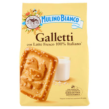 Carica l'immagine nel visualizzatore di Gallery, Mulino Bianco Biscotti Frollini Galletti con Latte Fresco, 350g