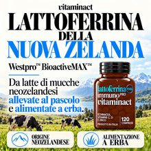 Carica l'immagine nel visualizzatore di Gallery, Lattoferrina Immuno Pro 200 Mg - Lattoferrina BioactiveMAX Neozelandese - 120 Compresse, Echinacea per le Naturali Difes