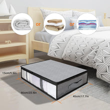 Carica l'immagine nel visualizzatore di Gallery, AiQInu Contenitori Sottoletto,2 Pezzi Organizer Sotto letto Con Finestra di Osservazione e Maniglia,Salvaspazio Pieghevole Organizzatore Armadio per Abbigliamento Coperte Piumoni