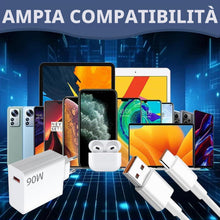 Carica l'immagine nel visualizzatore di Gallery, Caricabatterie rapido da 90 W per Xiaomi, con cavo USB C da 1 m, per adattatore da 90 W per Xiaomi Redmi Note 14 Pro,15T