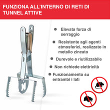 Carica l'immagine nel visualizzatore di Gallery, SWISSINNO Trappola per Talpe e Arvicole Classic – Trappola a tenaglia in acciaio zincato, design europeo, riutilizzabile