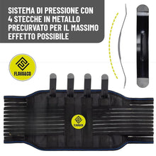 Carica l'immagine nel visualizzatore di Gallery, FLAVA&amp;CO Fascia Lombare Supporto Schiena Uomo e Donna, Cintura Elastica Regolabile con 4 Stecche Estraibili e Lavabile, 