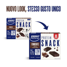 Carica l'immagine nel visualizzatore di Gallery, Enervit Protein Snack Fondente Barretta Proteica Low Sugar 27g Astuccio 8-25% Proteine, Ricco Fibre, Senza Glutine