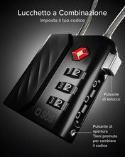 Carica l'immagine nel visualizzatore di Gallery, SBS Track My Lock, Lucchetto TSA con Localizzatore Finder Integrato