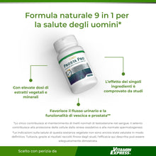 Carica l'immagine nel visualizzatore di Gallery, Prosta Pro High Dose. Complesso di capsule per la prostata con 600 mg di estratto di zucca, vitamina B6, zinco e selenio
