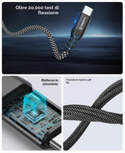 Carica l'immagine nel visualizzatore di Gallery, Magtame Cavo USB-C a USB-C magnetico 60W retrattile salvaspazio 1 m