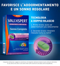 Carica l'immagine nel visualizzatore di Gallery, Valdispert Sonno Completo, 30 Compresse, Integratore Sonno con Melatonina