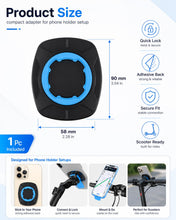 Carica l'immagine nel visualizzatore di Gallery, Adattatore Adesivo Quad Lock Compatibile 1 Pezzo Blu – Universale, Extra Forte per Moto, Bici, Auto. Presa sicura anti-v