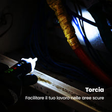 Carica l'immagine nel visualizzatore di Gallery, Cercafase Senza Contatto con Penna Torcia, Rilevatore di Tensione, cerca fase elettrico con allarme LED e Suono, 24v-100