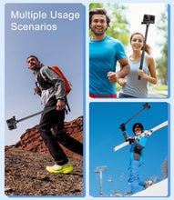 Carica l'immagine nel visualizzatore di Gallery, 150cm Invisible Selfie Stick Alluminio, Bastone Allungabile Autodifesa per Insta360,per GoPro,DJI, Action Camera,Bastone