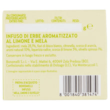 Carica l'immagine nel visualizzatore di Gallery, Bonomelli Infusi Fruttosi, Mela e Limone, Confezione da 12 Filtri, Gusto Unico e Originale, Infusione a Caldo e a Freddo, Ingredienti 100% Naturali (24g)