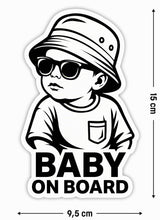 Carica l'immagine nel visualizzatore di Gallery, Adesivo per auto con scritta "Baby on Board", in vinile, 15 x 9,5 cm, resistente alle intemperie e ai raggi UV, autoades