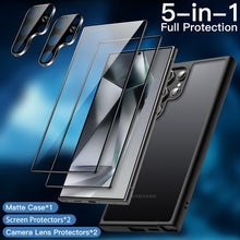 Carica l'immagine nel visualizzatore di Gallery, JETech Cover Opaca 5 in 1 per Samsung Galaxy S24 Ultra, Nero