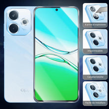 Carica l'immagine nel visualizzatore di Gallery, Phoona Vetro Temperato per OPPO A5 Pro 4G/5G, 2 Pezzi Pellicola Protettiva + 2 Pezzi Pellicola Fotocamera Protezione, Du