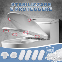 Carica l'immagine nel visualizzatore di Gallery, 2 Set Paracolpi per Sedili WC a Incastro (12 Pezzi), Gommini di Ricambio Grigio senza Colla per Copriwater, Spessori in 