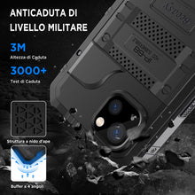 Carica l'immagine nel visualizzatore di Gallery, Beeasy Cover per iPhone 14 IP68 Impermeabile Custodia Militare Antiurto Resistente 360° Metallo Armor Protezione Schermo