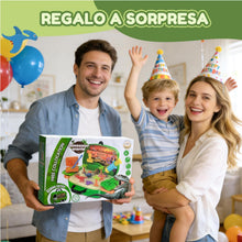 Carica l'immagine nel visualizzatore di Gallery, VBACALA Dinosauri Plastilina Giocattoli, Accessori per Set di Creta da Modellare per Dinosauri in Astuccio con Ruote, Fo